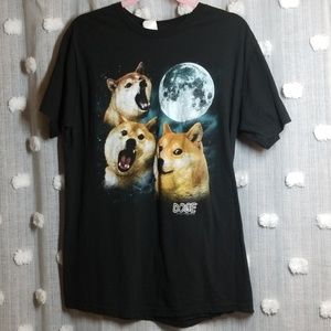 Doge Shirts - 3 Doge Night Howling Wolf Shirt size L Much Shirt Doge Shirts - 3 Doge Night Howling Wolf Shirt size L Much Shirt